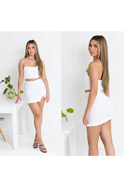 LAST POINT LİFE Women's Bustier Skirt Suit (Original Visual Used)