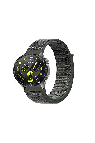 Tagomoon Huawei Watch Gt4 46mm Uyumlu Kordon Kumaş Desenli Cırt Cırtlı Spor K...