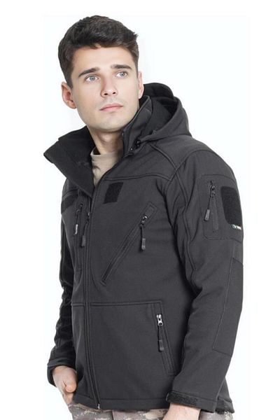 SWORD Στρατιωτικό Tactical Softshell Fleece παλτό με διαγώνιες τσέπες