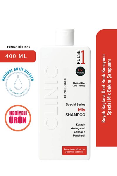 CLINIC PYROO Color Protector for Dyed Hair - Special Mix Care Shampoo - 400 ml
