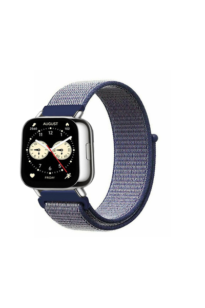 Tagomoon Redmi Watch 5 Active / Lite ile Uyumlu Kordon Kumaş Desenli Cırt Cırtlı Spor Kayış