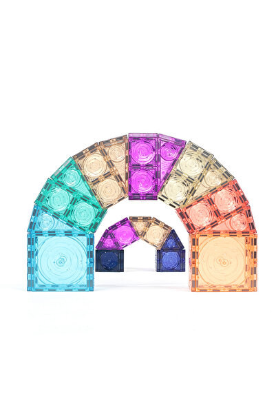 BİLMİŞ ÇOCUK 56 قطعة من مكعبات البناء المغناطيسية الصغيرة من نوع السفر وشريك ...