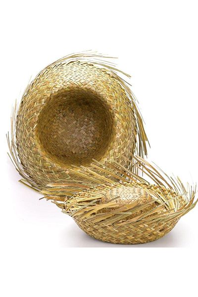partidolu Straw Straw Model Hawaiian Hula Party Hat Plain Natural Color No 58
