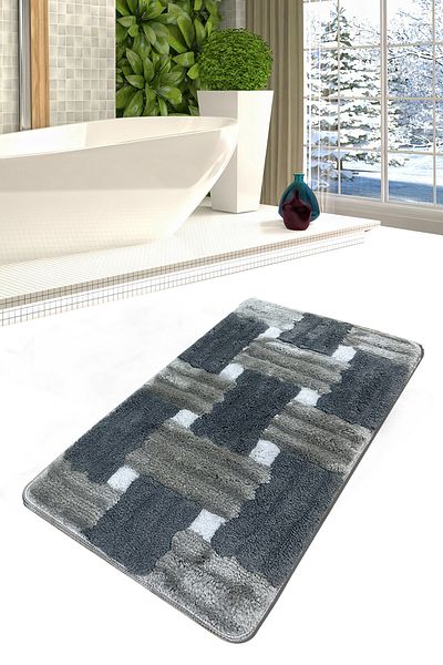 Chilai Home 70x120 εκ. Γκρι ακρυλικό χαλί μπάνιου - Μοντέλο πατάκι