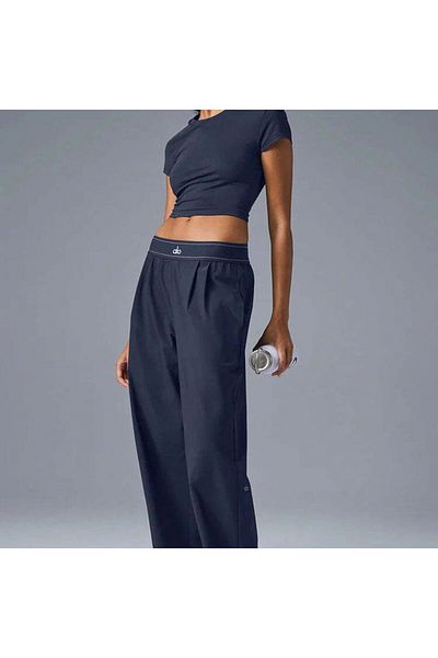 VibeGaia Loose Cut Navy Blue Trousers