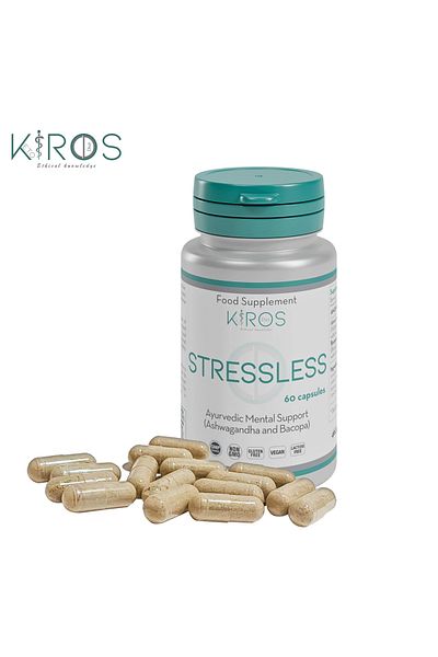 Kiros Diet Stressless – Premium Anti-Stress and Cognitive Supplement With Ashwagandha KSM-66 and Bacopa Monnieri