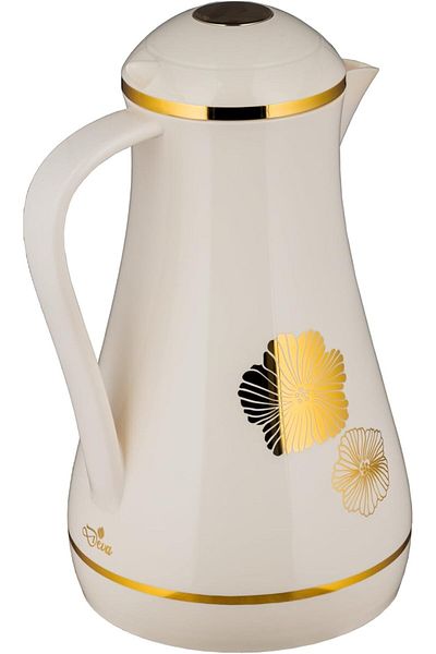 ALSAIF DEVA Coffee And Tea Vacuum Flask, Ivory, 1 Liter