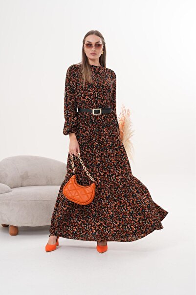 Polologin Butik цветна вискозна рокля