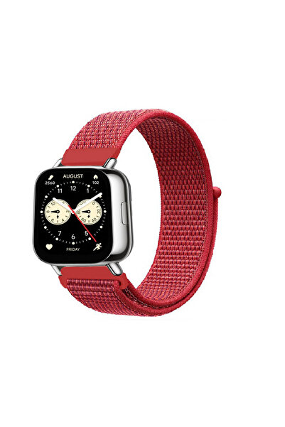 Tagomoon Redmi Watch 5 Active / Lite ile Uyumlu Kordon Kumaş Desenli Cırt Cır...