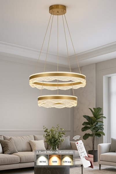 Avizemoda Estilo 2 Katlı Dim Kumandalı 3 Renk Ledli (Sarı-Beyaz-Gün Işığı) Mo...