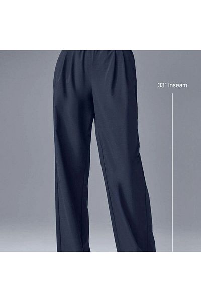 VibeGaia Loose Cut Navy Blue Trousers