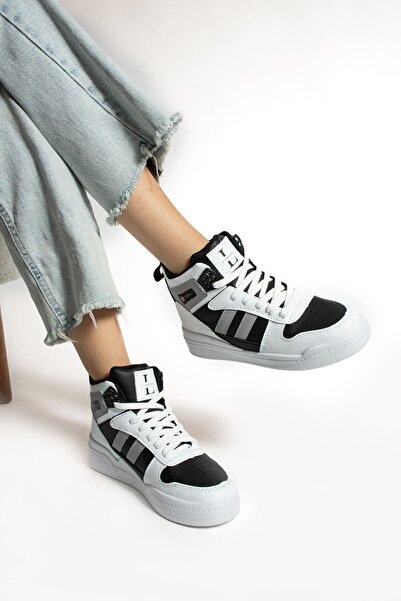Lubrand White Gray High Top Sneakers Basketball Shoes