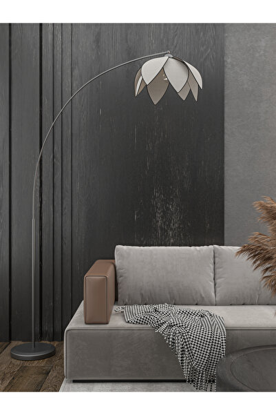 avizade Lotus Çiçeği Tasarımlı Modern Lambader - E27 Duy Uyumlu-Minimalist Dekoratif Aydınlatma