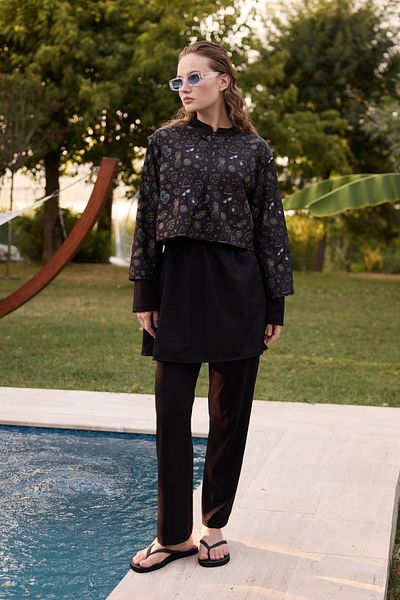 Bipantolon Γυναικείο Σετ μαγιό Hijab Summer Vibe με στάμπα 3 τεμαχίων