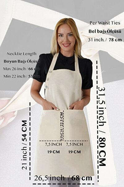 TOSHE Kitchen Apron Waterproof Chef Apron with 2 Wide Pockets Barista Apron Apron