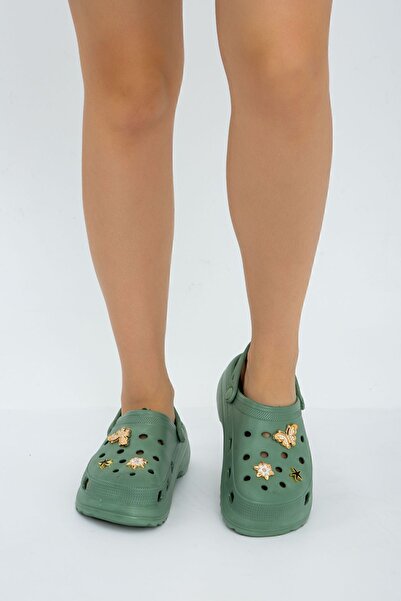 Moda Devrin Každodenní voděodolné Sabo Doctor Nurse Hospital a domácí pantofle se zelenými doplňky