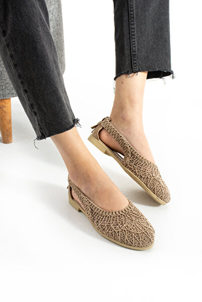 Moda Devrin Πλεκτά σανδάλια Mink Open Side