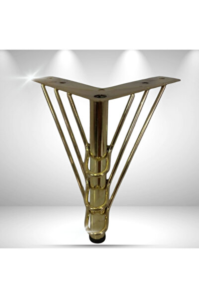 ADG METAL Tripex Metal Ayaklar Gold 20 Cm Mobilya Ayak, Koltuk, Kanepe, Berje...