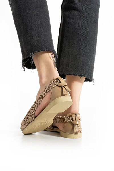 Moda Devrin Πλεκτά σανδάλια Mink Open Side