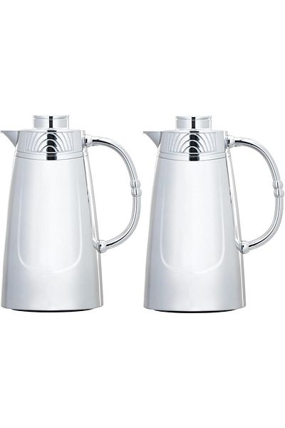 ALSAIF Rawaf 2- Pieces Coffee and Tea Vacuum Flask, leak-proof and keeps drinks hot, 1.0/1.0Liter, C