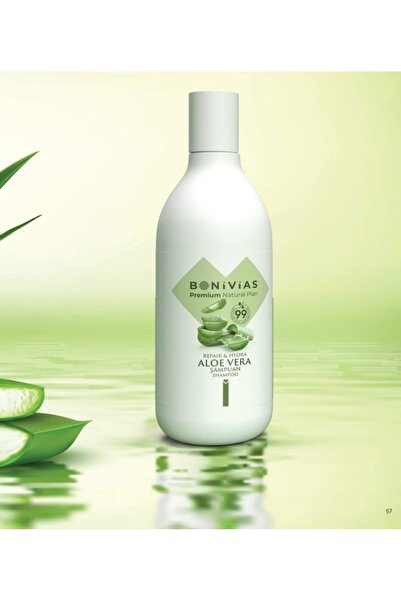 BONİVİAS Bonivias Aloevera Moisturizing Sulfate-Free Care Shampoo 99% Aloevera 300 ml