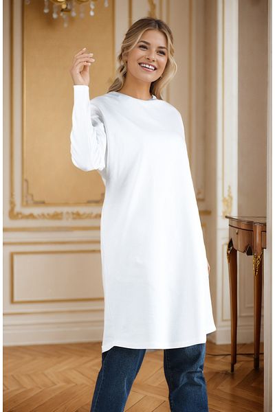 RESPİRO Large Size Comfortable Cut Seasonal Mother Size Dumped Soft Tunic