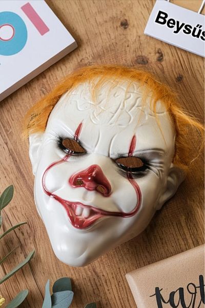 BeySüS Halloween Halloween Mask Clown Yellow Hair