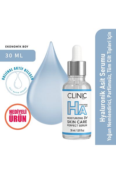 CLINIC PYROO Hyaluronic Acid Serum – Intense Moisturizing, Fragrance-Free, for All Skin Types 30 ml