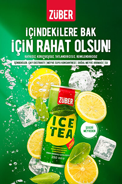 Züber Ice Tea Tropik & Limon 250ml X 12 Adet