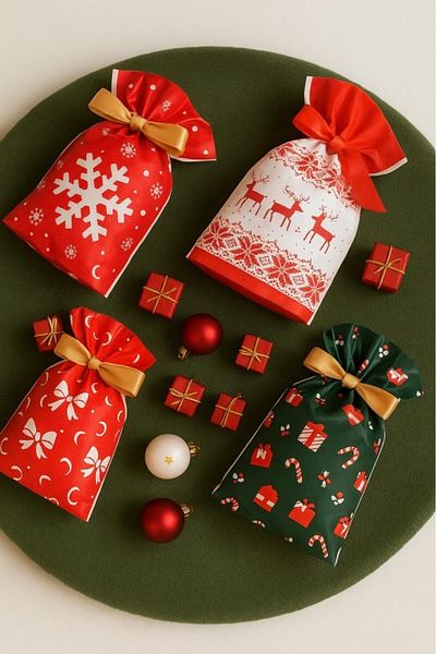 BeySüS Christmas Tree Christmas Gift Pouch 8 Pieces Small