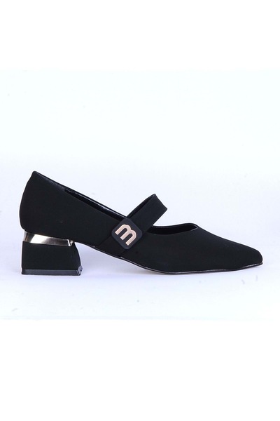 moda ayakkabım Pantofi de modă 169 din piele intoarsa neagra pentru femei cu ...