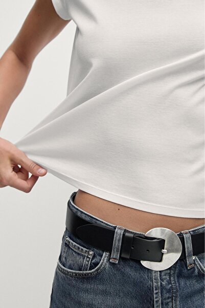 Massimo Dutti %100 pamuklu ve kısa kollu t-shirt