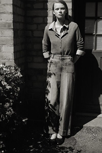 H&M Wide High Ankle Jeans