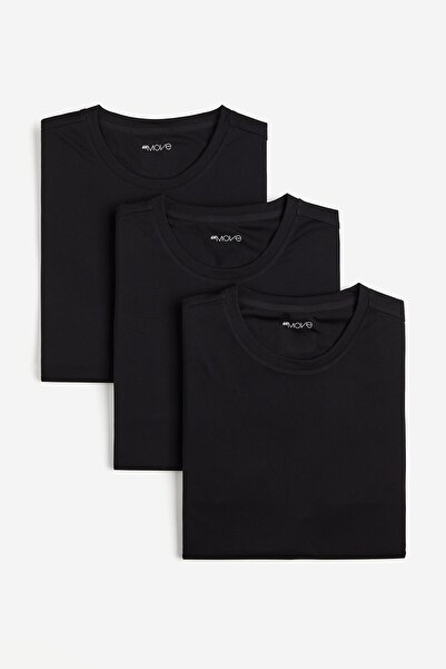 H&M 3’lü Spor Üstü Regular Fit DryMove™