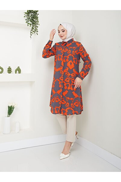 Kirazgym Viskóz mintás tunika - Szemmintás