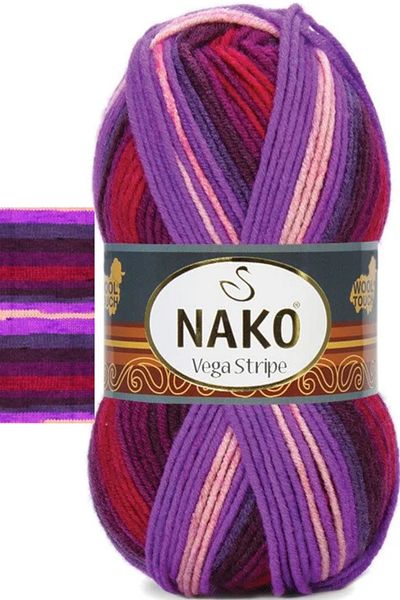 NAKO Vega Stripe Premium Ακρυλικό Πλεκτό Σχοινί 82412