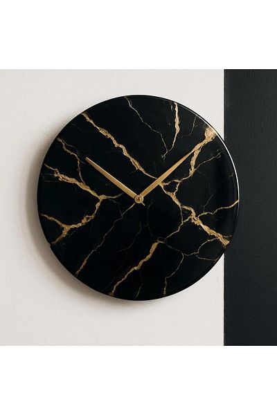 Ready For Chai Handmade Epoxy Resin Wall Clock – Round Resin Clock For Modern Home Decor – Elegant Wall Clock 40cm