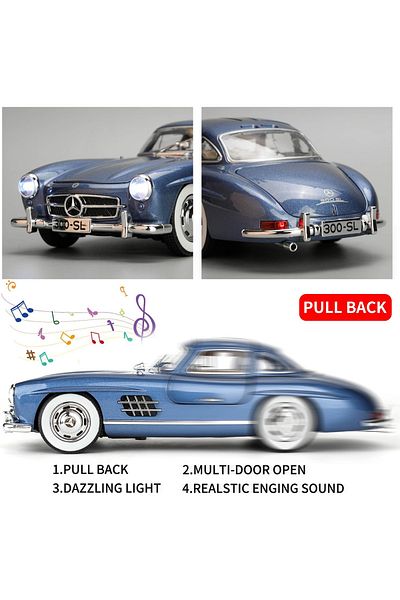 PLAYZO 1:24 Alloy Metal Pull Back Die-cast Car with Openable Doors with Sound and Light