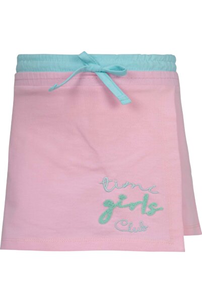 Babexi تيمي جيرل شورت تنورة بحزام مزدوج وردي