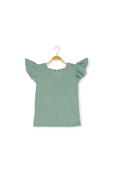 atabay 36/1 МОМИЧЕШКА ТЕНИСКА С ИНТЕРЛОК И РЪКАВИ С РЪКАВИ С ВЪЛНИ, ЗЕЛЕНА