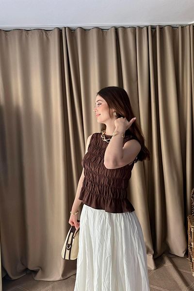 lizge giyim ARMLESS CROP BLUZ