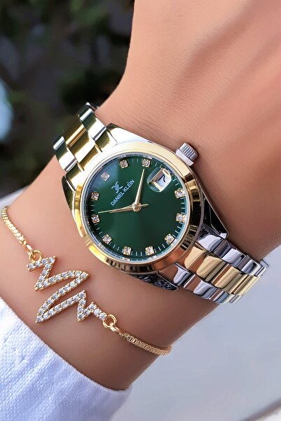 Daniel Klein Çelik Takvimli Kadın Kol Saati Garantili 3 ATM Su Geçirmezlik Bileklik Hediyeli DKSXZ3Q