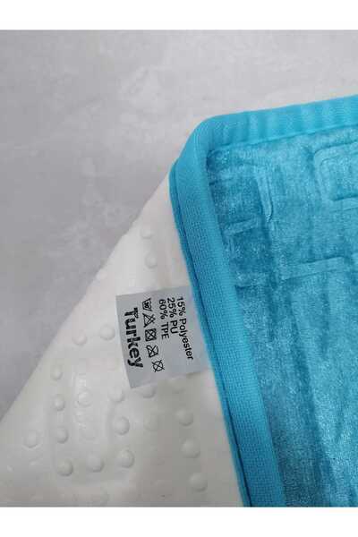 AYHOME Decor Footprint Non-Slip Special Bottomed Bath Mat Turquoise Color Bathroom Sink Mat Sisal