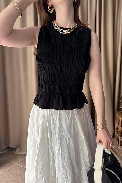 lizge giyim ARMLESS CROP BLUZ