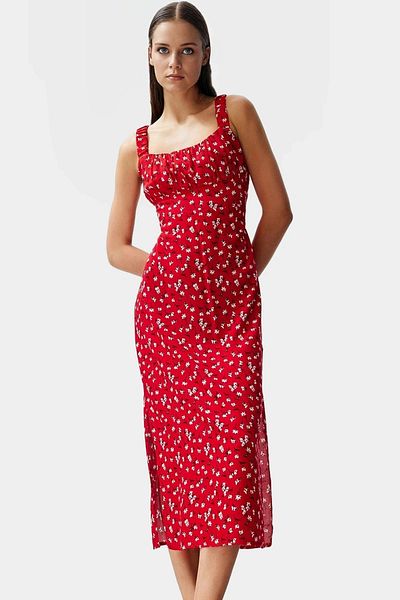 PayBuy Summer Floral a Line Maxi Dress Viscose Fabric Comfortable Casual Style Custom Design