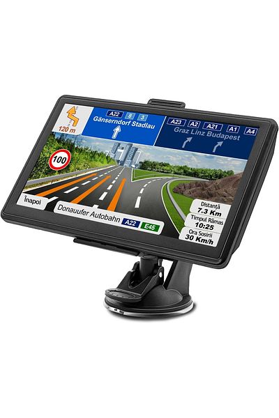 VENTLEX Professional Car GPS Navigation, 7 Inch Touch Screen, Romanian Language, Voice Guidance, Full Europe Maps