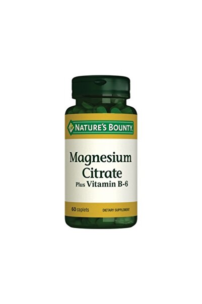 Nature's Bounty Magnesium Citrate Plus Vitamin B-6 60 Tablets