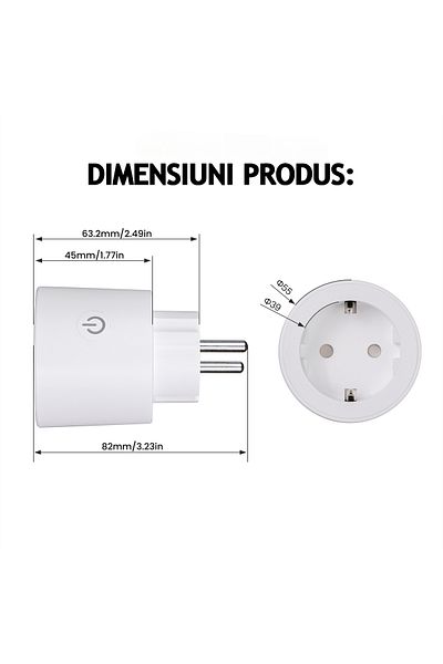VENTLEX Smart Wireless Socket with Matter Compatibility, Energy Consumption Monitoring, Compatible w