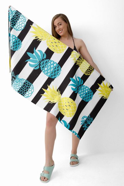 XJIM Soft Textured Digital Printed 100% Cotton Unisex Beach Towel 75X150 Quick Dry Sea Towel
