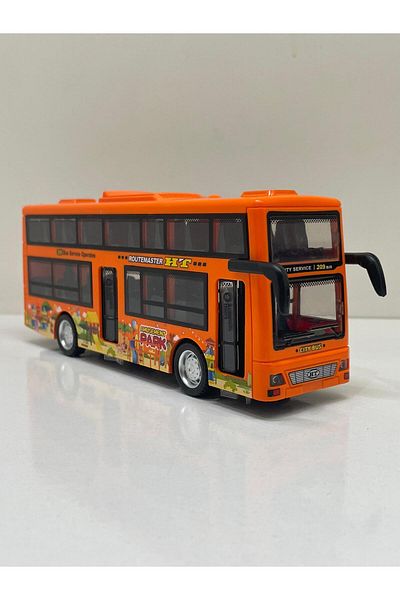 Shem 20 cm Bus with Double-Decker Sound Doors That Can Be Opened (Price Is for One Piece)